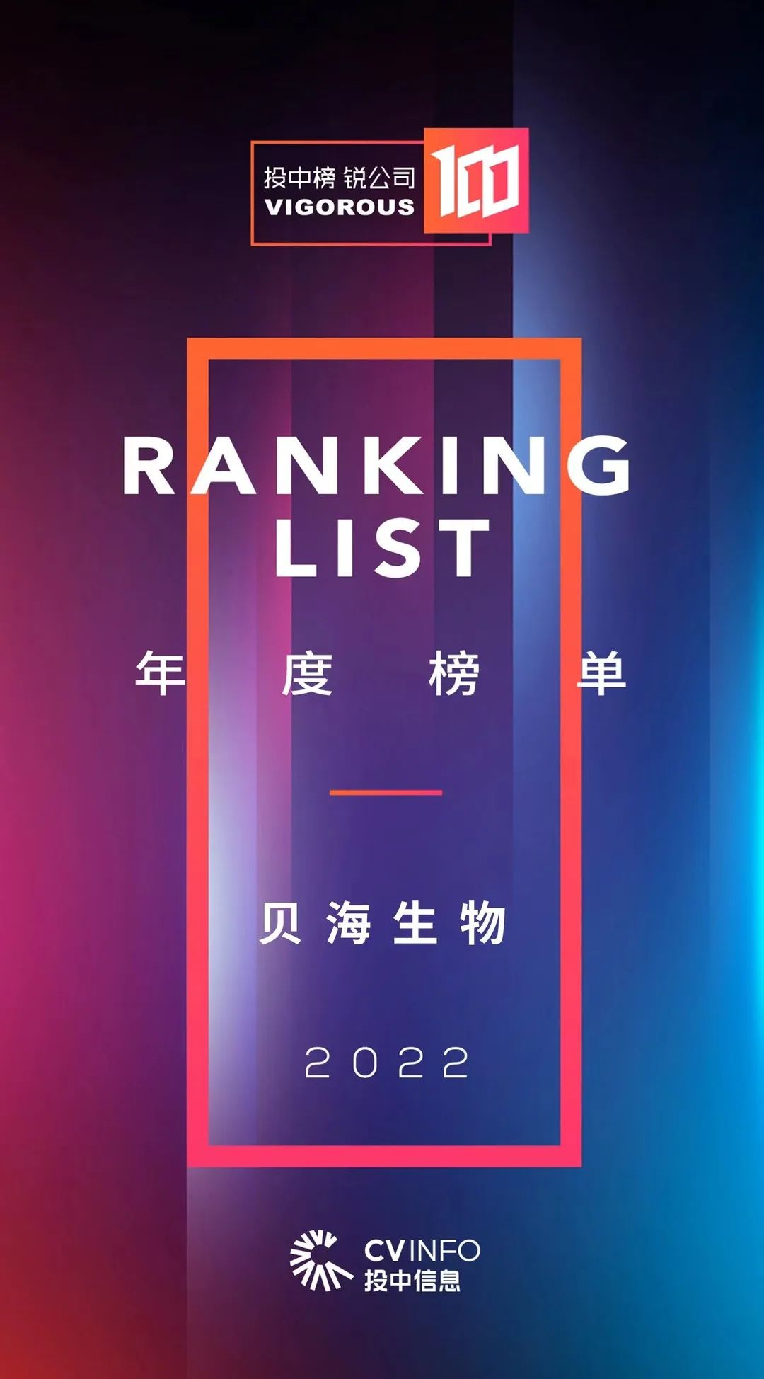 波胆app官网官方网站(中国)官方网站荣登“投中2022年度锐公司100榜单”